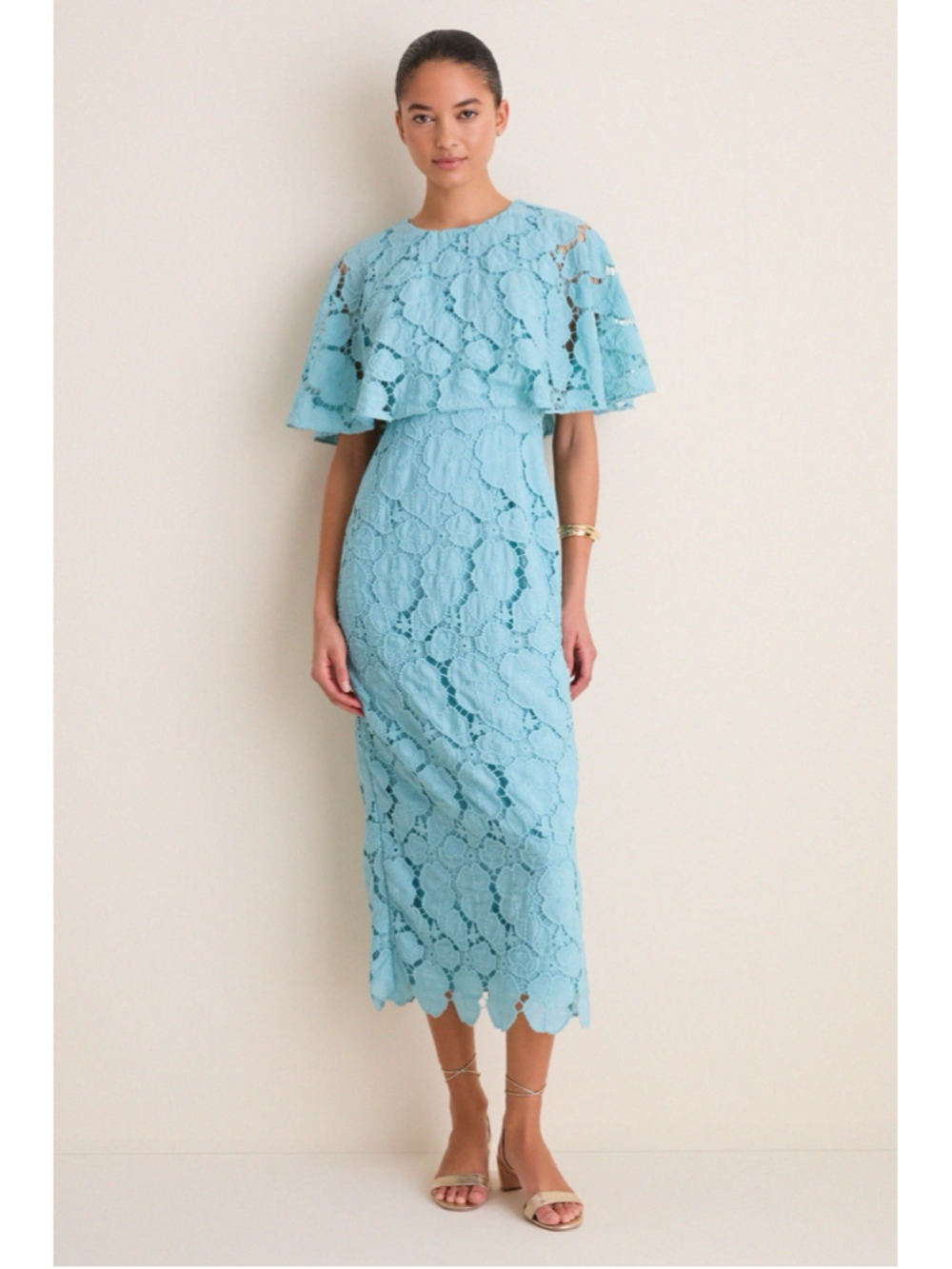 Tuckernuck Cameo Blue Eyelet Cape Leah Dress 8 Tea Garden Party Wedding Bridal